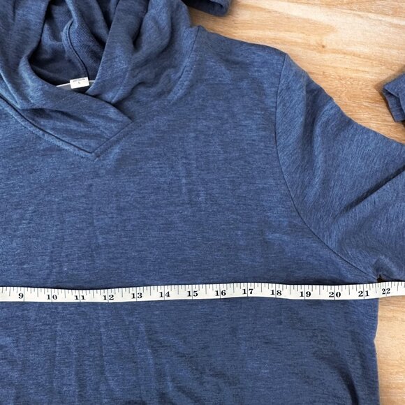 J Jill Pure Jill Hoodie Dress Sz Large Blue Luxe Tencel Stretchy Chore Comfy - Picture 11 of 12